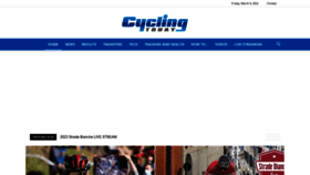 What Cycling.today website looked like in 2022 (2 years ago)