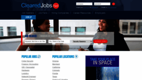 What Clearedjobs.net website looked like in 2022 (2 years ago)