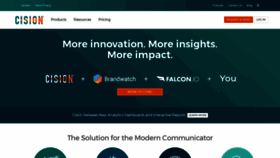 What Cision.ca website looked like in 2022 (2 years ago)