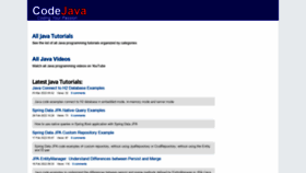 What Codejava.net website looked like in 2022 (2 years ago)