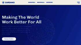 What Cardano.org website looked like in 2022 (2 years ago)