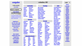 What Columbus.craigslist.org website looked like in 2022 (2 years ago)