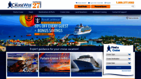 What Cruiseweb.com website looked like in 2022 (2 years ago)