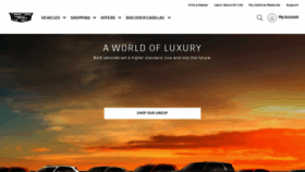 What Cadillac.com website looked like in 2022 (2 years ago)