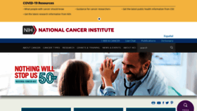 What Cancer.gov website looked like in 2022 (2 years ago)