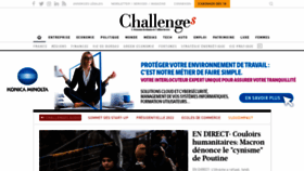What Challenges.fr website looked like in 2022 (2 years ago)