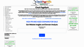 What Checkpagerank.net website looked like in 2022 (2 years ago)