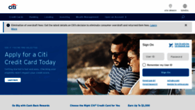 What Citi.com website looked like in 2022 (2 years ago)