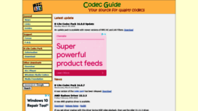 What Codecguide.com website looked like in 2022 (2 years ago)
