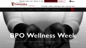 What Concordia.ca website looked like in 2022 (4 years ago)