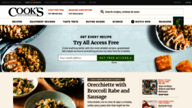 What Cooksillustrated.com website looked like in 2022 (2 years ago)