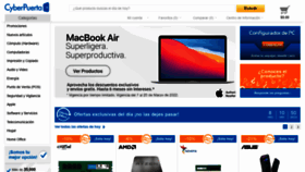 What Cyberpuerta.mx website looked like in 2022 (3 years ago)