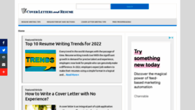What Coverlettersandresume.com website looked like in 2022 (2 years ago)