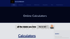 What Calculatorology.com website looked like in 2022 (2 years ago)