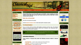 What Classical.net website looked like in 2022 (2 years ago)