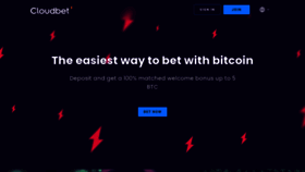What Cloudbet.com website looked like in 2022 (2 years ago)