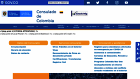 What Consulado.gov.co website looked like in 2022 (2 years ago)
