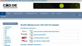 What Cad.de website looked like in 2022 (2 years ago)