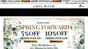 What Chicwish.com website looked like in 2022 (2 years ago)