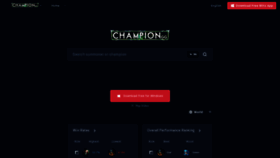 What Champion.gg website looked like in 2022 (2 years ago)