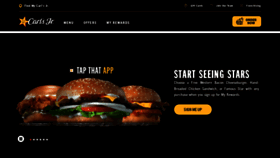What Carlsjr.com website looked like in 2022 (3 years ago)