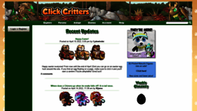 What Clickcritters.com website looked like in 2022 (2 years ago)