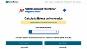What Calcularboleta.cl website looked like in 2022 (2 years ago)