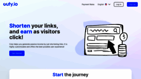 What Cuty.io website looked like in 2022 (2 years ago)