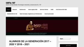 What Cbtis187.edu.mx website looked like in 2022 (2 years ago)
