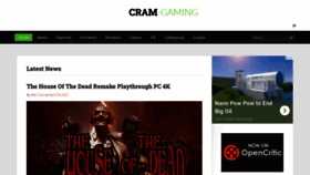 What Cramgaming.com website looked like in 2022 (1 year ago)