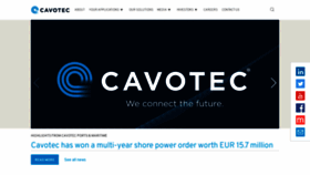 What Cavotec.com website looked like in 2022 (1 year ago)