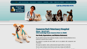 What Cameronparkvet.com website looked like in 2022 (1 year ago)