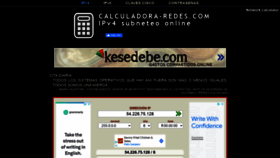 What Calculadora-redes.com website looked like in 2022 (1 year ago)