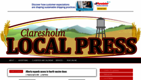 What Claresholmlocalpress.ca website looked like in 2022 (1 year ago)