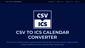 What Csv-to-ics.com website looked like in 2022 (1 year ago)