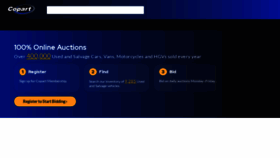 What Copart.co.uk website looked like in 2022 (3 years ago)