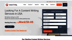What Contentwriting.us website looked like in 2022 (1 year ago)
