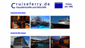 What Cruiseferry.de website looked like in 2022 (1 year ago)