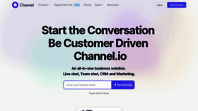 What Channel.io website looked like in 2022 (1 year ago)