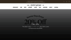 What Coyuchi.com website looked like in 2022 (1 year ago)