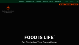 What Culinary.edu website looked like in 2022 (1 year ago)