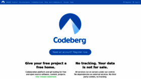 What Codeberg.org website looked like in 2022 (1 year ago)