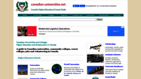 What Canadian-universities.net website looked like in 2022 (1 year ago)