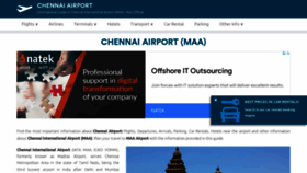 What Chennaiairport.com website looked like in 2022 (1 year ago)