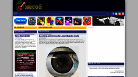 What Cancioneros.com website looked like in 2022 (1 year ago)