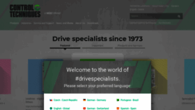 What Controltechniques.com website looked like in 2022 (1 year ago)