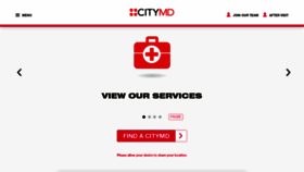 What Citymd.com website looked like in 2022 (1 year ago)