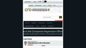 What Cro.ie website looked like in 2022 (1 year ago)
