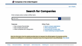 What Companiesintheuk.co.uk website looked like in 2022 (1 year ago)