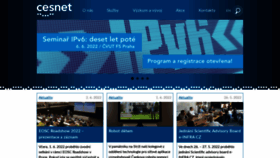 What Cesnet.cz website looked like in 2022 (1 year ago)